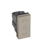 Curtain switch Arteor with centre off - 1 module - champagne