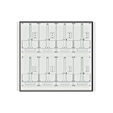 Meter box insert 2-rows, 8 meter boards / 18 Modul heights