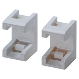 PAIR OF PIPE FITTINGS FOR VERTICAL AND HORIZONTAL COUPLING OF ENCLOSURES - CLIP FIXING TYPE