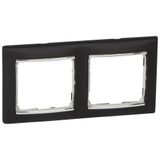 PLAQUE  2 P H. BLACK/SILVER