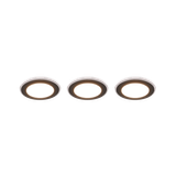 Argus LED recessed spotlight matt black 3-pack RGB