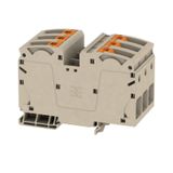 Feed-through terminal block, PUSH IN, 35 mm², 1000 V, 125 A, Number of