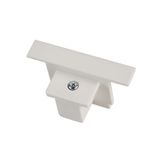 EUTRAC end cap for 3-phase recessed track, white RAL 9016