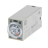 Timer, plug-in, 8-pin, on-delay, DPDT, 3 A, 24 VAC Supply, 0.5 - 10 Se