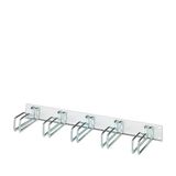 Jumpering panel, 19" (gray, with 5 metal brackets)