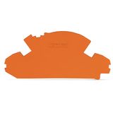 End plate 1.5 mm thick without lock-out seal option orange