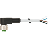 M12 female 90° A-cod. with cable PUR 4x0.34 gy UL/CSA+drag ch. 2.5m