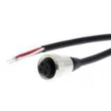 Power cable, PVC, 7/8 inch socket (female) to discrete wire, straight,