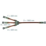 Three-pole earthing and short-circuiting cable 150mm² with crimped cab