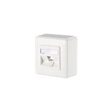 Modul wall outlet surface mounted 1 port unequipped pure white