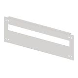 Slotted front plate 2G4K-L plastic, long cut, 25MW