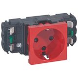 Socket Mosaic - 2P+E -for installation on trunking - automatic term -tamperproof