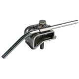 Gutter clamp Al for bead 16-22mm with clamping frame for Rd 8-10mm