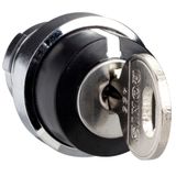 Harmony K, Cam switch operating head, Ø 22 m, metal, circular Ø 29 mm,key operated 60°, Ronis 455