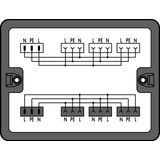 Distribution box Single-phase current (230 V) 2 inputs black