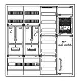 Z„hlerverteiler 1xZF, H1100 B1050 T210mm, 1xTSG, VF, MF, APZ