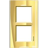 LL - cover plate 2x2P 57mm ice gold