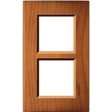 LL - cover plate 2x2P 57mm cherrywood