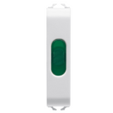 SINGLE INDICATOR LAMP - GREEN - 1/2 MODULE - GLOSSY WHITE - CHORUSMART