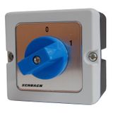 On-Off Switch 2P, 20A, enclosed