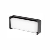 Dark Gray Aluminium Acrylic Diffuser LED 12 Watt 936Lm 3000K 220-240 Volt 50Hz Beam Angle 75o IP65 L: 22.5 W: 6.5 H: 9.5 cm