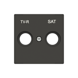 8550.1 NS Cover plate for TV-R/SAT outlet - Soft Black SAT 1 gang Black - Sky Niessen