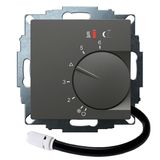 UP controller 5-30C with limiter function. 10-40C, anthracite 55x55, AC 230V, 16 A 1 NO contact, PWM / 2 point control, switch, TA, display, sensor