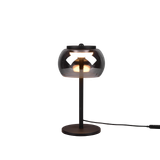 Madison LED table lamp matt black/chrome glass