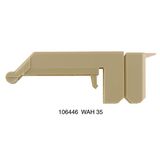 Terminal cover, Polyamide 66, beige, Height: 63.5 mm, Width: 26 mm, De