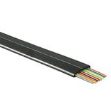 Flat cable, 8 wires, black for Telephony patchcords 100m