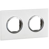 Arteor™ - Plate - French/German std - round - 2 x 2 modules - White