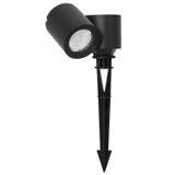 Black Aluminium Glass Diffuser LED GU10 1x7 Watt 100-240 Volt IP54 Bulb Excluded D: 6.8 W: 13.8 H: 27 cm