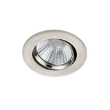 Pamir LED recessed spotlight brushed steel round