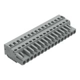 1-conductor female connector CAGE CLAMP® 2.5 mm² gray