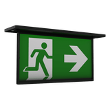 Razzo Lithium Recessed Exit Sign Maintained / Non-Maintained Black