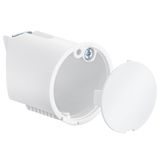 Cavity wall wall light connection box air-tight, halogen-free