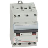 Circuit breaker DX³4500 6kA high inlet and low outlet via screw terminal - four-pole 400V~ 20A curve C - 3 modules