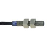 Inductive proximity sensors XS, inductive sensor XS1 M5, L28mm, brass, Sn1mm, 5..24VDC, cable 2m