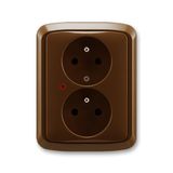 5592A-A2349H Double socket outlet with earthing pins, shuttered, with surge protection ; 5592A-A2349H