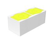 Device marking, halogen-free, Self-adhesive, 60 mm, Polyester, yellow