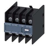 auxiliary switch, on the front, 1 N...