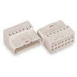 Male connector with connect. for ground;7-pole;;white