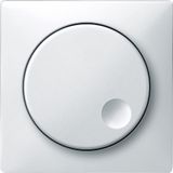 Central plate with rotary knob, polar white, Artec/Trancent/Antique