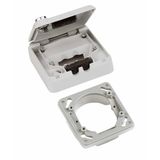 IP44 Flushmount cover empty, lockable, 90x35x90mm, RAL7035