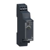Harmony, Modular timing relay, 8 A, 1 CO, 1 s..100 h, on delay, spring terminals, 24 V DC / 24...240 V AC/DC