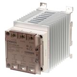 Solid state relay, 3-pole, DIN-track mounting, 25 A, 528 VAC max