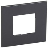 Plate Arteor - French/German std - square - 2 modules - graphite