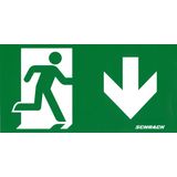 Adhesive pictogram, arrow down, viewing distance: 20m