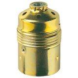 E27M10x1brass lamphld smooth dome/skirt