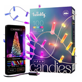 Twinkly Candies – 100 Candle-shaped RGB LEDs, Clear Wire, USB-C